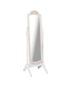 Juliette Cheval Mirror In Cream And White Wooden Frame