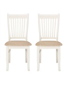 Juliette Cream Wooden Dining Chairs In Pair