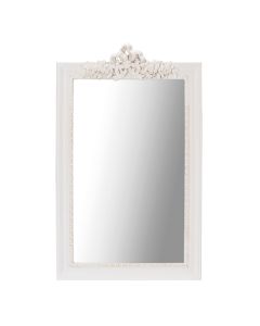 Juliette Wall Bedroom Mirror In Cream Wooden Frame