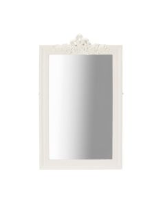 Juliette Wall Bedroom Mirror In White Wooden Frame