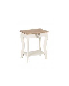 Juliette Wooden Lamp Table In Cream And Oak
