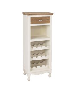 Juliette Wooden Wine Rack In Cream And Oak