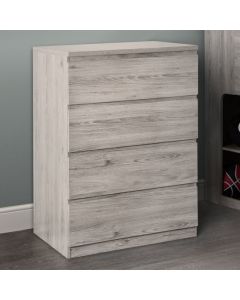 Jupiter Wooden Chest Of Drawers In Grey Oak With 4 Drawers