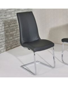 Kelcy Faux Leather Dining Chair In Black