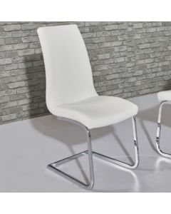 Kelcy Faux Leather Dining Chair In White