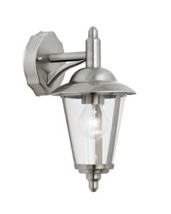 Klien Clear Shade Downlight Wall Light In Polished Stainless Steel