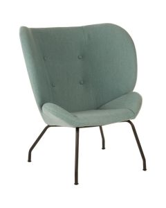 Kolding Fabric Upholstered Bedroom Chair In Green