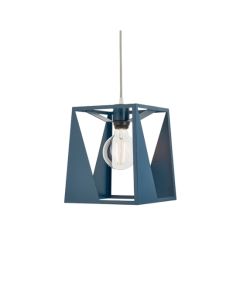 Kolo Dark Grey Fabric Flex Ceiling Pendant Light In Matt Ink Blue