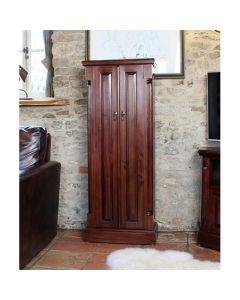 La Roque Wooden 2 Doors DVD Storage Cabinet In Mahogany