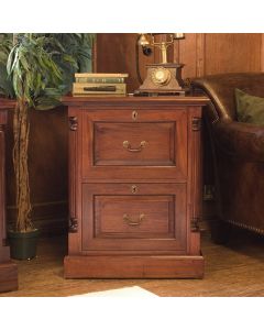 La Roque Wooden 2 Drawers Filing Cabinet In Mahogany