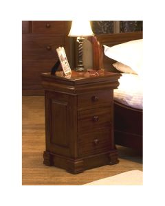 La Roque Wooden 4 Drawers Lamp Table In Mahogany
