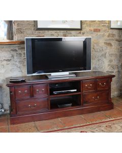 La Roque Wooden 6 Drawers TV Stand In Mahogany