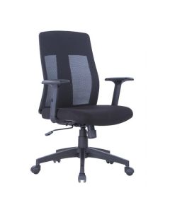 Laguna Mesh Back Fabric Seat Office Chair In Black