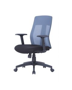 Laguna Mesh Back Fabric Seat Office Chair In Grey