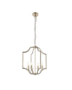 Lainey 4 Lights Ceiling Pendant Light In Antique Brass