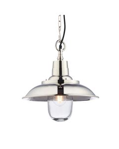 Langley Ceiling Pendant Light In Polished Bright Nickel