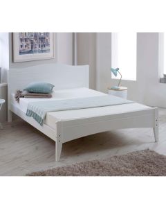 Lauren Wooden King Size Bed In White