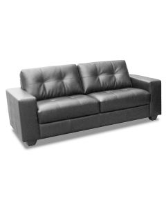 Lena Bonded Leather And PVC 2 Seater Sofa In Black