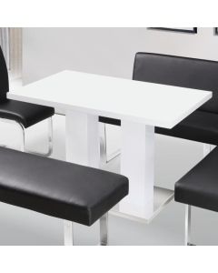 Liberty Wooden Dining Table In White High Gloss
