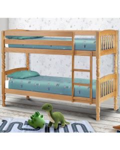 Lincoln Wooden Single Bunk Bed In Pine