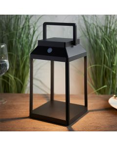 Linterna Table Lamp In Textured Black With White Pc Diffuser
