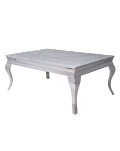 Liyana Rectangular Marble Coffee Table In White