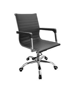 Loft Contour Back Home Office Chair With Black Faux Leather