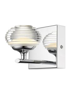 Lola 1 Rigid Glass Dome Decorative Wall Light In Chrome