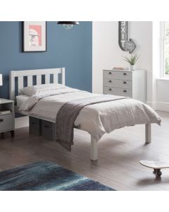 Luna Wooden Double Bed In Dove Grey