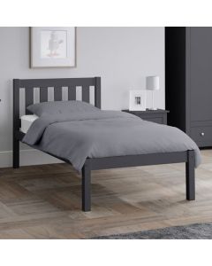 Luna Wooden Double Bed In Anthracite