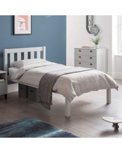 Luna Wooden Single Bed In Dove Grey