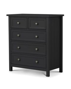 Maine Wooden Chest Of 5 Drawers In Anthracite
