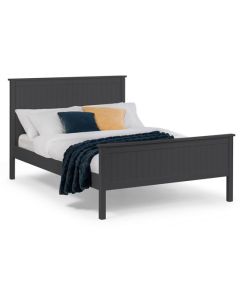 Maine Wooden Double Bed In Anthracite