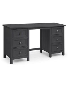 Maine Wooden Dressing Table With 6 Drawers In Anthracite