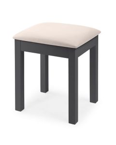 Maine Wooden Dressing Stool In Anthracite