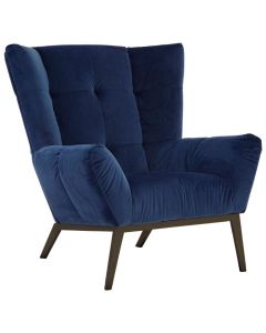 Maiko Fabric Upholstered Armchair In Blue