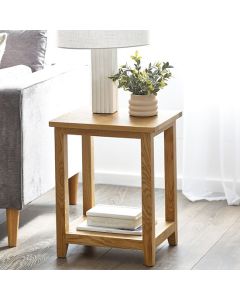 Mallory Square Wooden Lamp Table In Oak