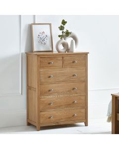 Mallory Wooden Chest Of 6 Drawers In Oak