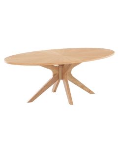 Malmo Oval Wooden Coffee Table In Oak