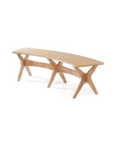Malmo Wooden Dining Bench In White Oak