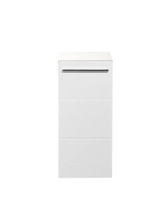 Mandy High Gloss Bathroom Storage Cabinet With 1 Door In White