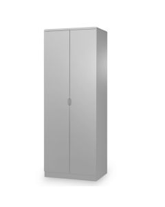 Manhattan Wooden 2 Door Wardrobe In Grey High Gloss