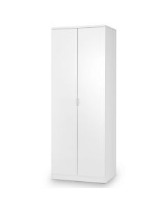 Manhattan Wooden 2 Doors Wardrobe In White High Gloss