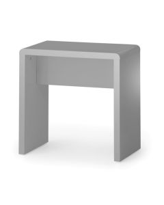 Manhattan Wooden Dressing Stool In Grey High Gloss