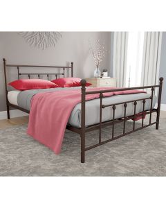 Manila Metal King Size Bed In Bronze