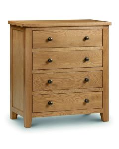 Marlborough Chest Of Drawers In Waxed Oak With 4 Drawers