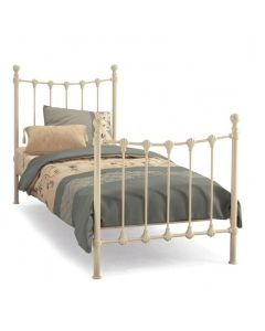 Marseilles Metal Single Bed In Ivory Gloss