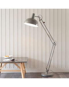 Marshall Task Floor Lamp In Slate Grey And Gloss White