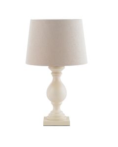 Marsham Ivory Fabric Table Lamp In Ivory Wood