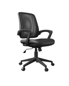 Marvin Mesh Fabric Adjustable Home And Office Chair In Black